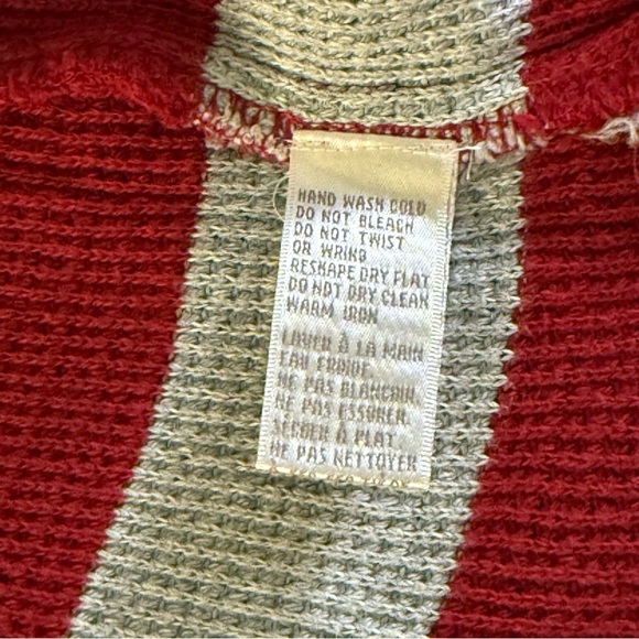 Jones New York Sport red and white striped quarter-zip sweater. - Picture 11 of 11